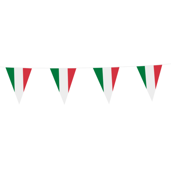 Bunting PE 10m Italy size flags: 20x30cm
