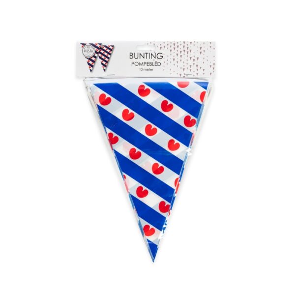 Bunting PE 10m Pompebled size flags: 20x30cm - Image 2