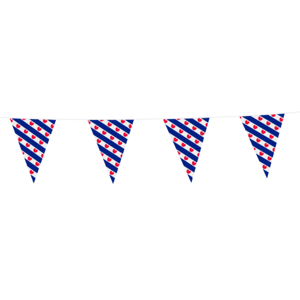 Bunting PE 10m Pompebled size flags: 20x30cm
