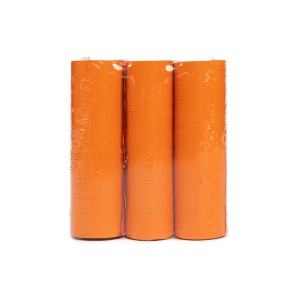3 rolls streamers 18x4m flameproof orange