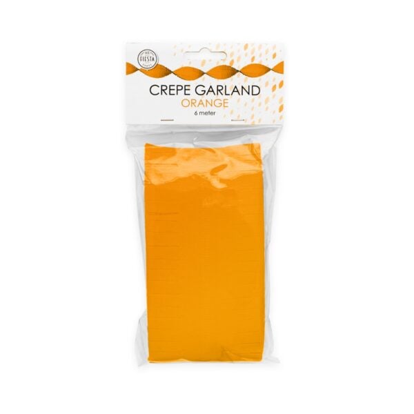 Crepe Garland 6m orange