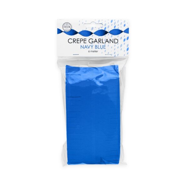 Crepe Garland 6m navy blue