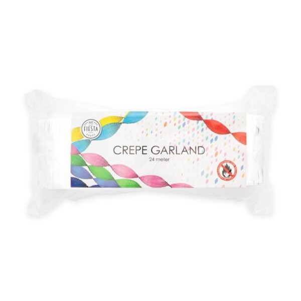 Crepe Garland 24m flame retardant white - Image 2