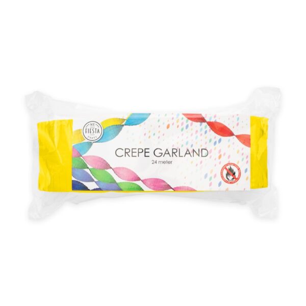 Crepe Garland 24m flame retardant yellow - Image 2