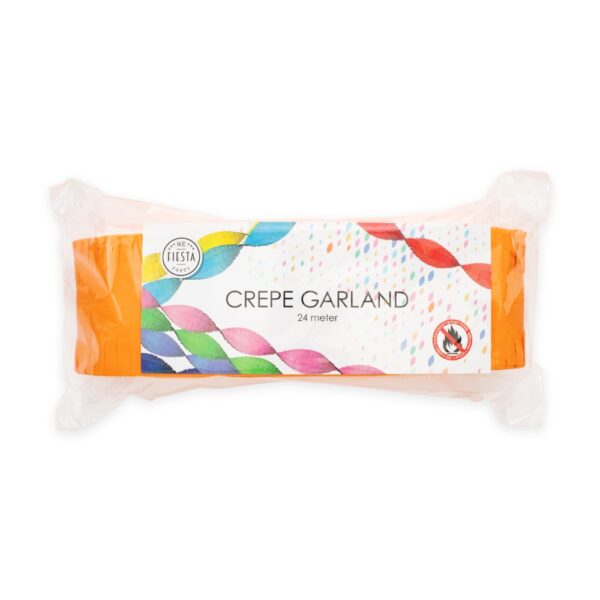 Crepe Garland 24m flame retardant orange - Image 2