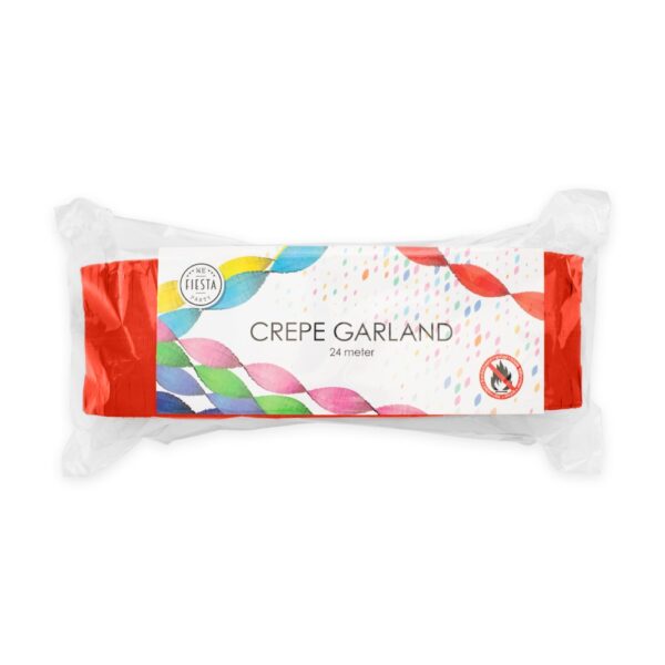 Crepe Garland 24m flame retardant red - Image 3