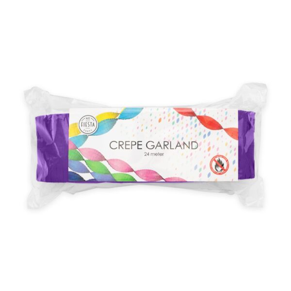 Crepe Garland 24m flame retardant purple - Image 3