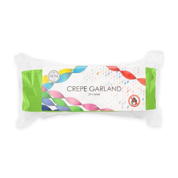 Crepe Garland 24m flame retardant apple green - Image 3