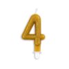 Cake candle glitter gold nr. 4