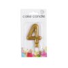 Cake candle glitter gold nr. 4 - Image 2