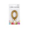 Cake candle glitter gold nr. 0 - Image 2