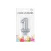 Cake candle glitter silver nr. 1 - Image 2