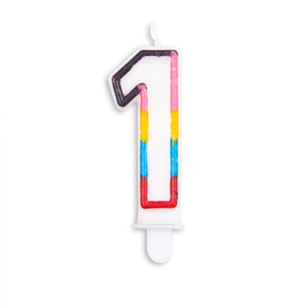 Cake candle multicolour nr. 1