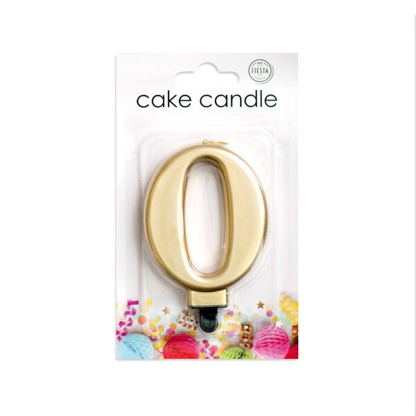 Cake candle metallic gold nr. 1 - Image 2