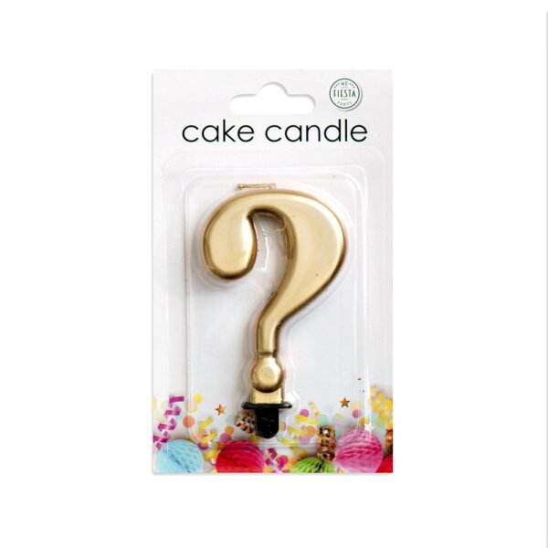 Cake candle metallic gold nr. 0 - Image 2