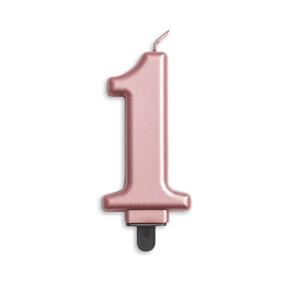 Cake candle metallic rose gold nr. 1