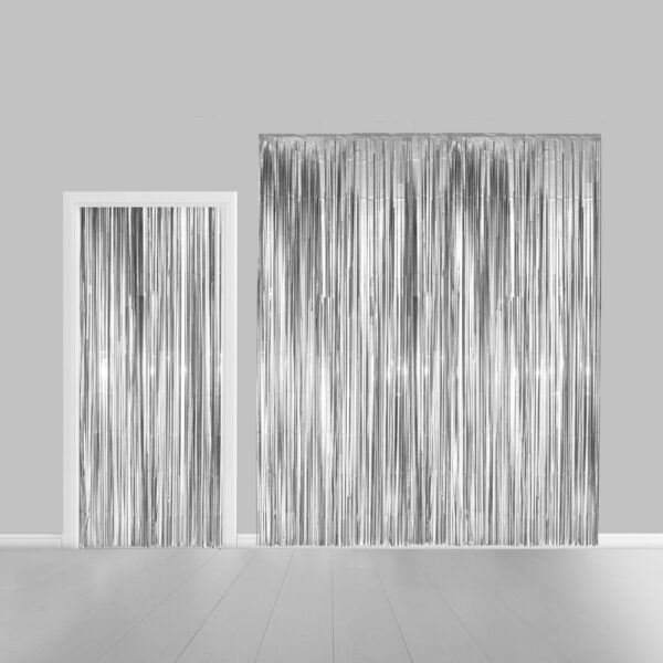 Party Curtain 100x240cm silver