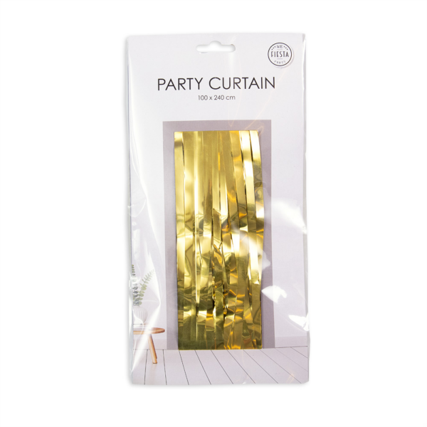Party Curtain 100x240cm gold - Image 2