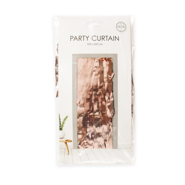 Party Curtain 100x240cm rose gold - Image 2