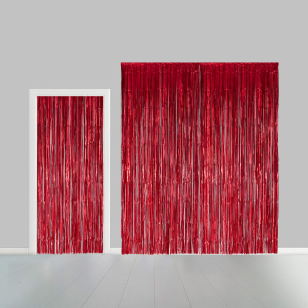 Party Curtain 100x240cm red