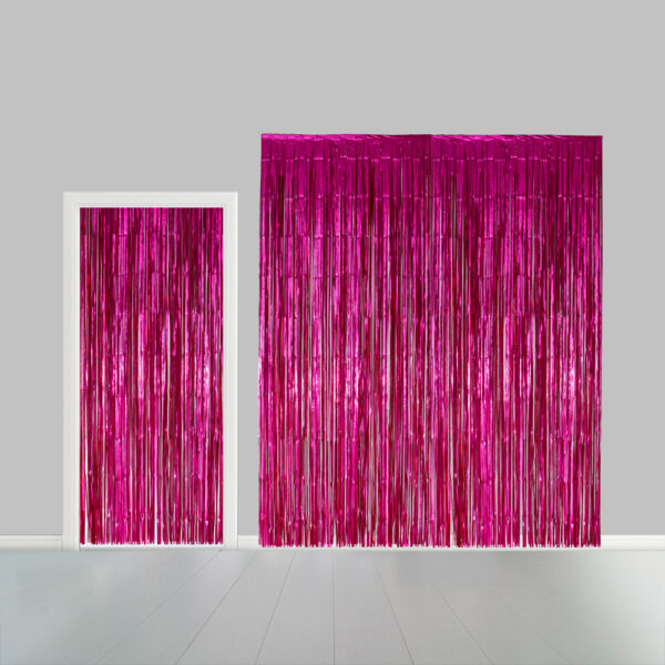 Party Curtain 100x240cm hot pink