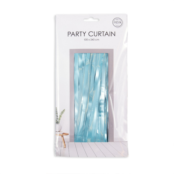 Party Curtain 100x240cm baby blue - Image 2