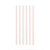 20  Paper straws 6mm x 197mm striped baby pink - Image 2