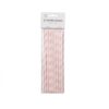 20  Paper straws 6mm x 197mm striped baby pink