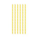 20 Paper straws 6mm x 197mm striped Blue main image 1
