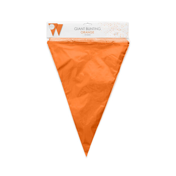 Giant bunting PE 10m orange size flag: 30x45cm - Image 2