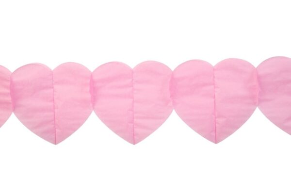 Paper Garland Heart Baby Pink 6m - Image 3