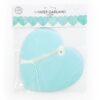 Paper Garland Heart Baby Blue 6m