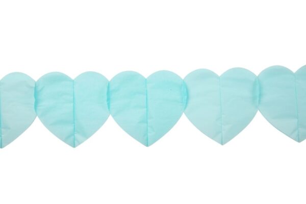 Paper Garland Heart Baby Blue 6m - Image 3