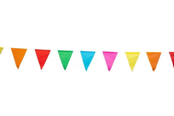 Bunting Paper 10m multicolor flag