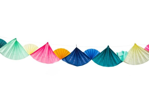 Paper Garland Fans Multicolor 4m - Image 3