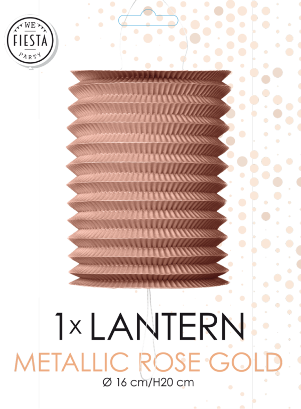 Paper lantern Rose gold metallic D16cm - Image 2