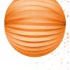 Paper lantern round Orange D25cm - Image 2