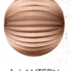 Paper lantern round Rose gold metallic D25cm - Image 2