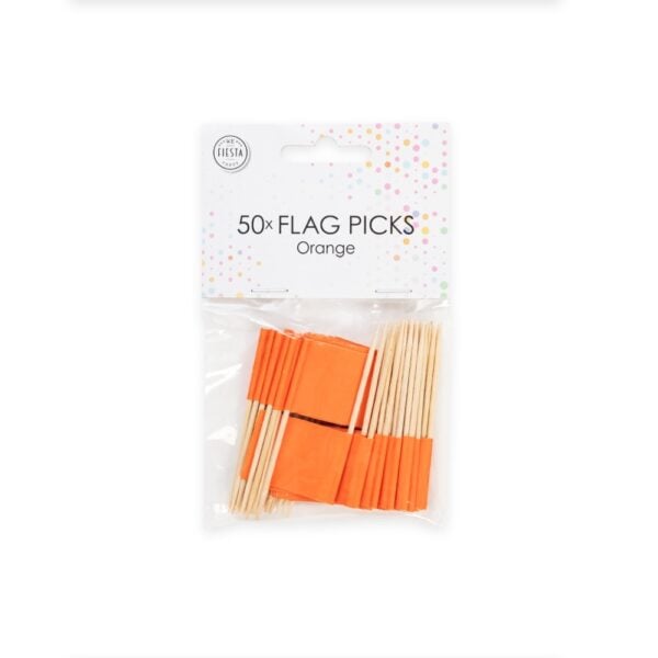 50 flag picks Orange