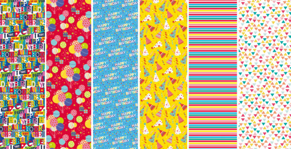 Paper Giftwrap, 70 x 200cm - Birthday - Image 3