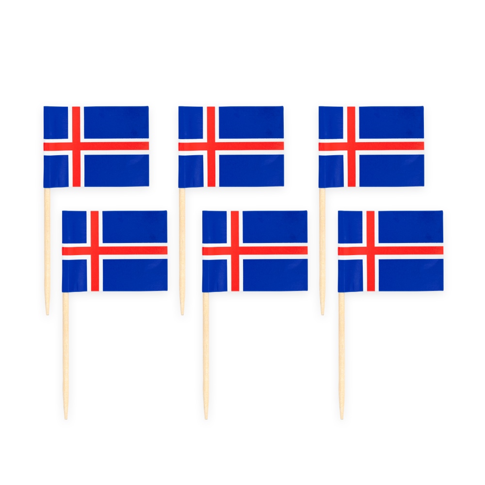 Sticker Drapeau Flottant Islande