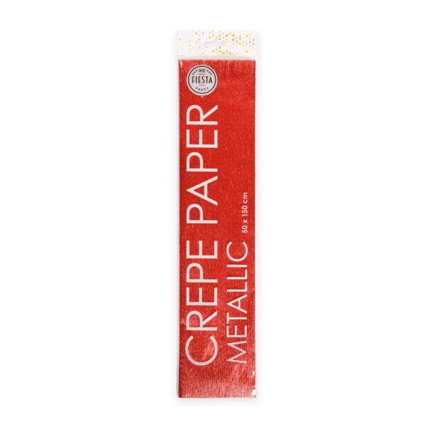 Metallic Crepe 50x150cm red