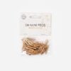 24 Mini pegs wood gold