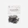 24 Mini pegs wood black