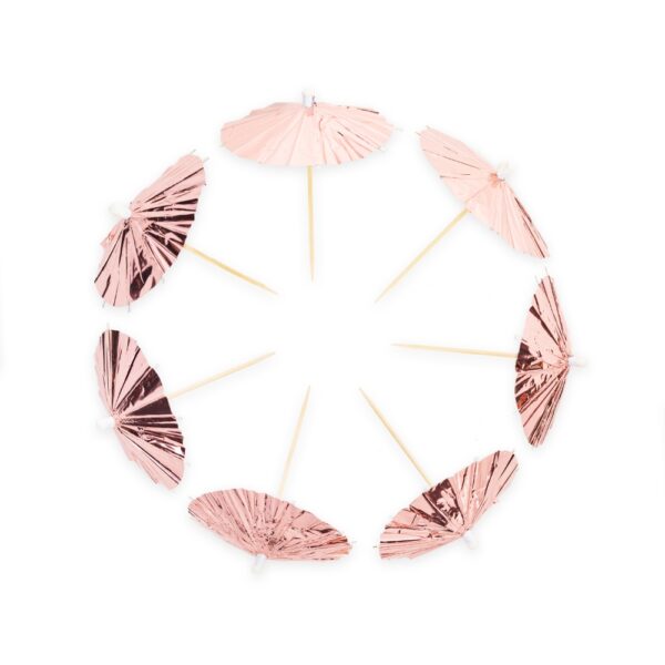 10 Parasol picks metallic rose gold - Image 2