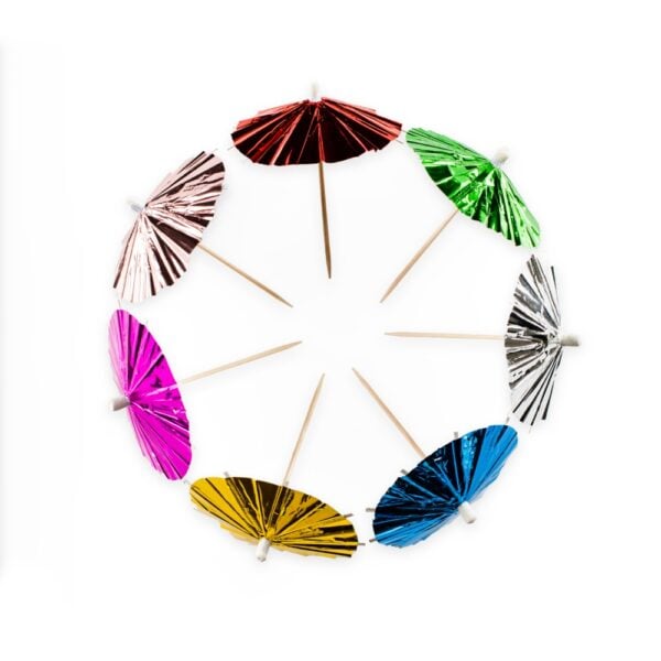 10 Parasol picks metallic mixed - Image 3
