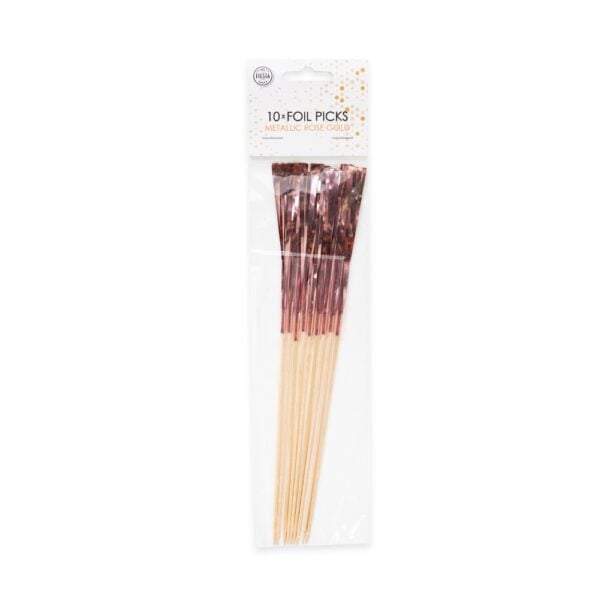 10 Foil picks rose gold 24cm - Image 2