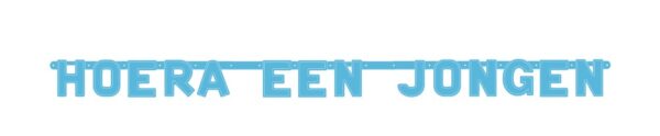 Letterbanner Hoera een Jongen