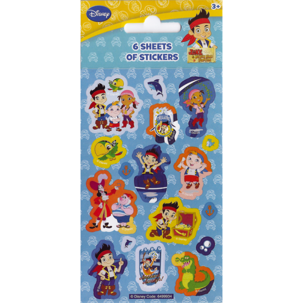 Party Stickers 6 sheets Jake & the Neverland Pirates