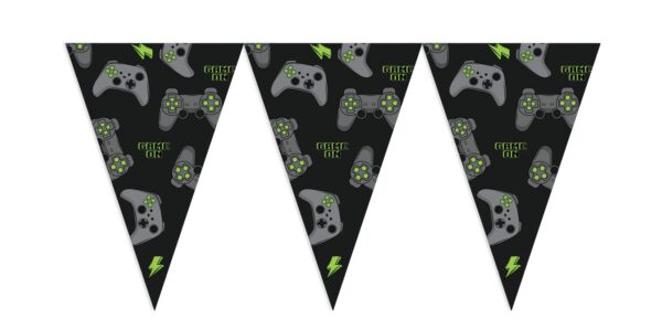 Bunting PET 10m - 2-side print - flagsize 20x30cm - Gaming